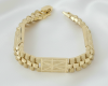 238a Bransoletka elegancka złota 17,5cm pozłacana 14k 